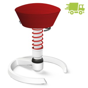 Aeris Swopper Air Mesh-Gewebe Runner rot mit Gleiter - Gestell weiß - Feder rot Aeris Swopper Air Mesh-Gewebe Runner rot mit Gleiter - Gestell weiß - Feder rot