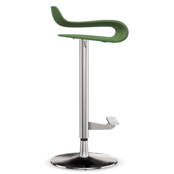 Kristalia BCN Barhocker höhenverstellbar Gestell grasgrün lackiert Kristalia BCN Barhocker höhenverstellbar Gestell grasgrün lackiert