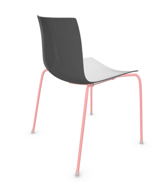 arper catifa 46 0251 bicolor anthrazit mit Gestell altrosa