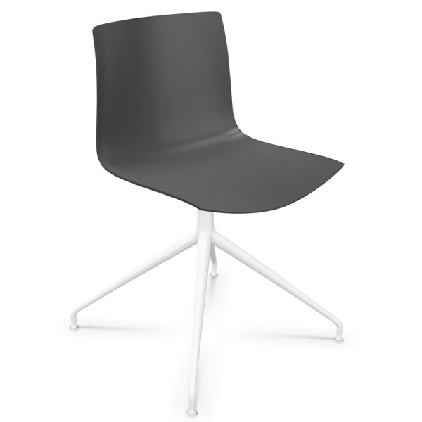 Arper CATIFA 46 0368 einfarbig anthrazit - Gestell Alu weiß