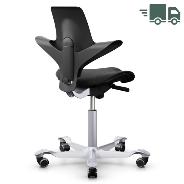 HAG CAPISCO PULS 8020 | Schwarz | Stoff Nexus | Gestell silber HAG Capisco Puls 8020 | Stoff Nexus schwarz | Schale schwarz | Gestell silber