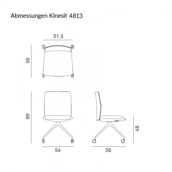 Arper KINESIT 4813 Bürostuhl niedrige Rückenlehne