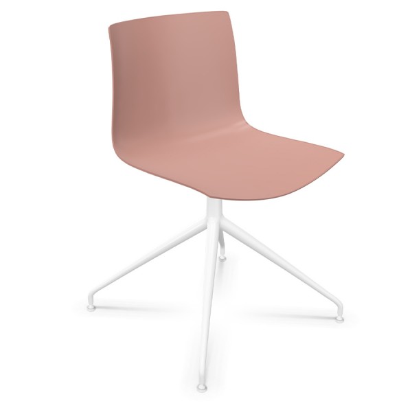 Arper CATIFA 46 0368 einfarbig blassrosa - Gestell Alu weiß