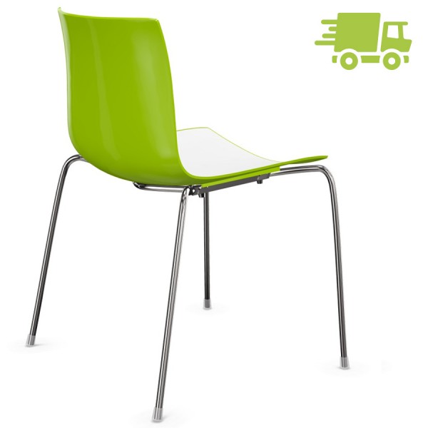 arper catifa 46 0251 grün-weiss Gestell verchromt