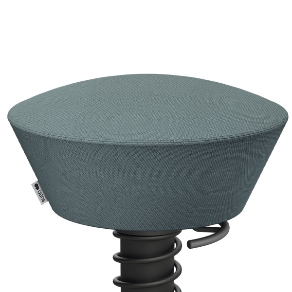 Aeris Swopper Select Wolle blaugrau - Rollen - Gestell schwarz - Nahaufnahme