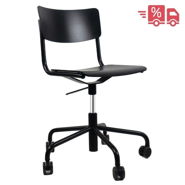ABVERKAUF: THONET S 43 DR | Drehsessel | Buche schwarz gebeizt | Rollen und günstig online kaufen