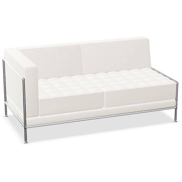 Bosse Modul Space Sofa mit Armlehne links in Leder Weiß