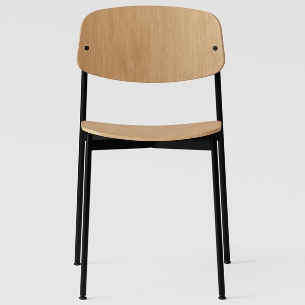 Today Chair - Eiche natur - Gestell schwarz - Frontansicht