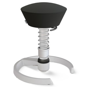 Aeris Swopper Kunstleder schwarz - Gleiter - Gestell hellgrau - Standardfeder Aeris Swopper Kunstleder schwarz - Gleiter - Gestell hellgrau - Standardfeder