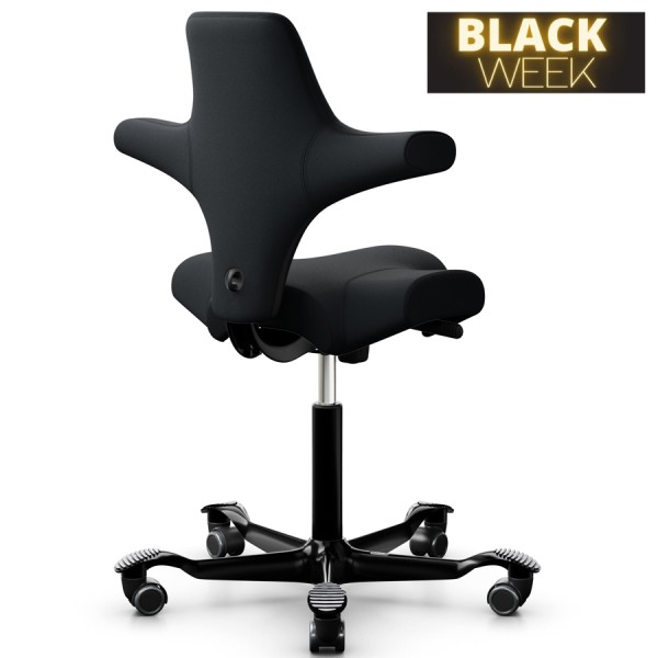 BLACK WEEK: HAG Capisco 8106 Sattelstuhl Bürostuhl in Stoff Select schwarz 