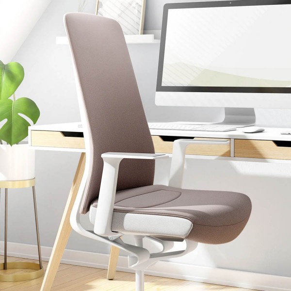 Interstuhl PURE INTERIOR Edition Bürostuhl mit Polsterrücken - Variante taupe