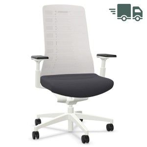 Interstuhl PUREis3 PU213 Bürostuhl weiß mit Netzrücken Farbe eisengrau 3D-Armlehnen - schnell geliefert Interstuhl PUREis3 PU213 Bürostuhl weiß mit Netzrücken Farbe eisengrau 3D-Armlehnen - schnell geliefert