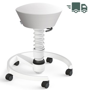 Aeris Swopper Kunstleder weiß - Rollen - Gestell weiß - Standardfeder Aeris Swopper Kunstleder weiß - Rollen - Gestell weiß - Standardfeder