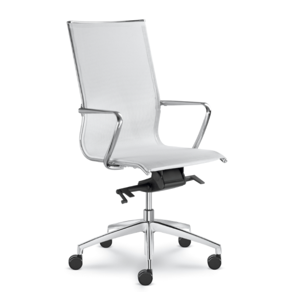 LD Seating Puto Chefsessel mit Netzbezug weiss