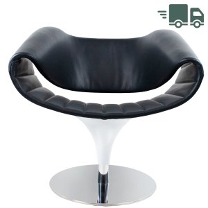 Züco Perillo Lounge Sessel PR 281 - Echtleder schwarz Züco Perillo Lounge Sessel PR 281 - Echtleder schwarz