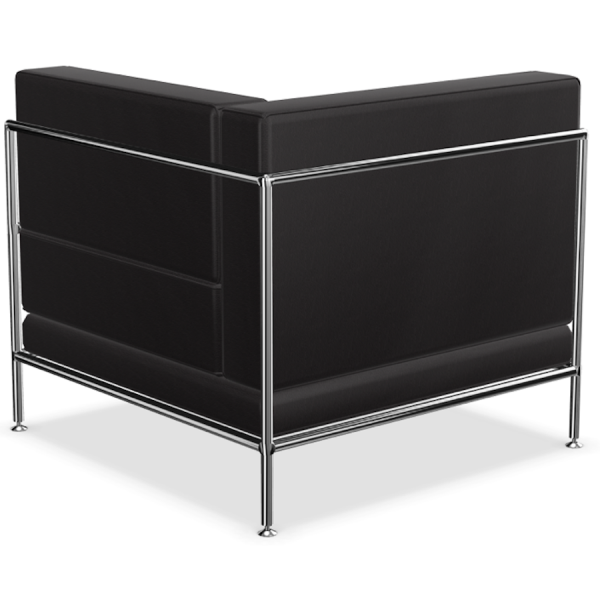 Bosse Modul Space Sessel mit linker Armlehne in Leder Schwarz von hinten