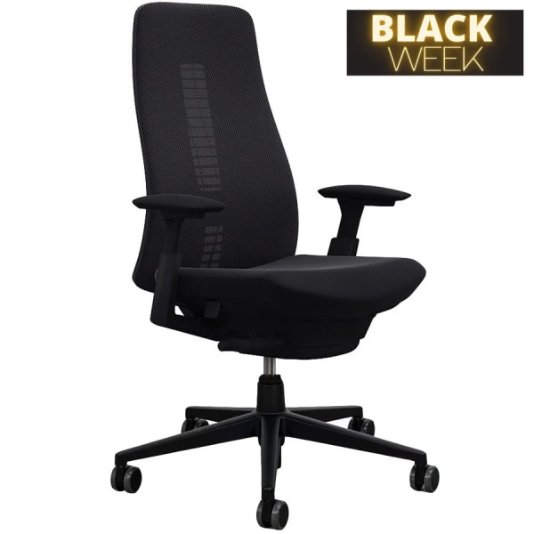 BLACK WEEK: HAWORTH Fern Bürodrehstuhl schwarz mit Netzrücken