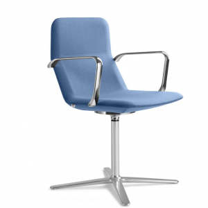 LD Seating FLEXI Drehsessel F25-N6 Gestell in chrom Stoff Crisp LD Seating FLEXI Drehsessel F25-N6 Gestell in chrom Stoff Crisp
