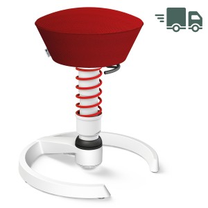 Aeris Swopper Air Mesh-Gewebe Runner rot mit Gleiter - Gestell weiß - Feder rot Aeris Swopper Air Mesh-Gewebe Runner rot mit Gleiter - Gestell weiß - Feder rot
