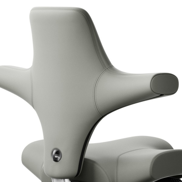 HAG Capisco 8106 Leder schlamm mit Gestell weiss