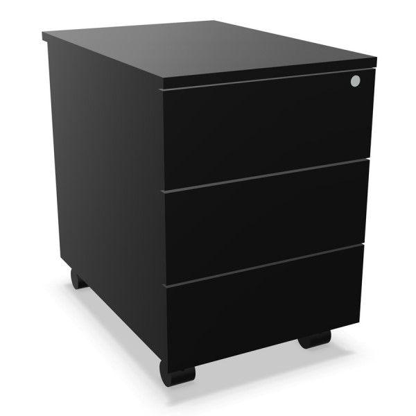 mdd Rollcontainer grifflos - schwarz