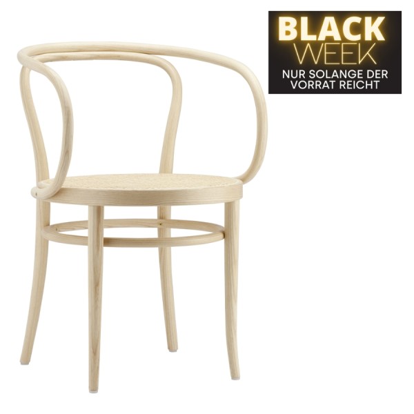 THONET 209 Bugholzarmlehnenstuhl | Rohrgeflecht-Sitz | Esche Pure Materials günstig online kaufen