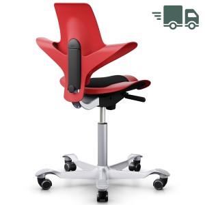 HAG CAPISCO PULS 8010 rot 200 mm Gasfeder Gestell silber - Rückansicht HAG CAPISCO PULS 8010 rot 200 mm Gasfeder Gestell silber - Rückansicht
