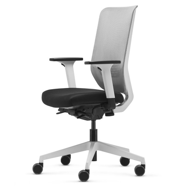 Trendoffice to-sync work mesh Drehstuhl Pro White - seitliche Ansicht