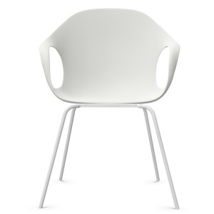 Vorschau: Kristalia Elephant weiß Vierfußgestell - Frontansicht  Vorschau: Kristalia Elephant weiß Vierfußgestell - Frontansicht