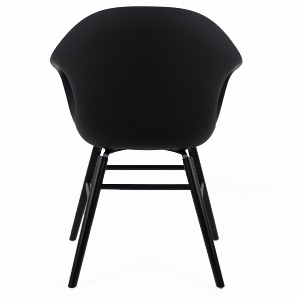 Kristalia ELEPHANT Stuhl mit Holzgestell schwarz Sitzschale schwarz Kristalia ELEPHANT Stuhl mit Holzgestell Eiche schwarz Sitzschale schwarz - Rückseite