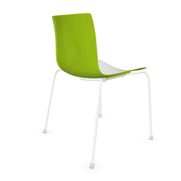 arper catifa 46 0251 grün-weiss Gestell weiß