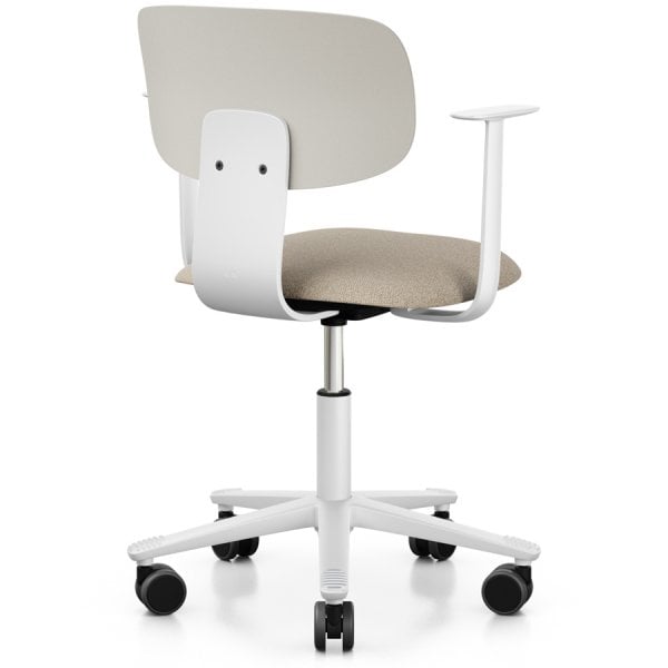 HAG Tion 2140 Bürostuhl Mist mit Armlehnen - Sitz Stoff Mainline Flax - Rückenschale Kunststoff
