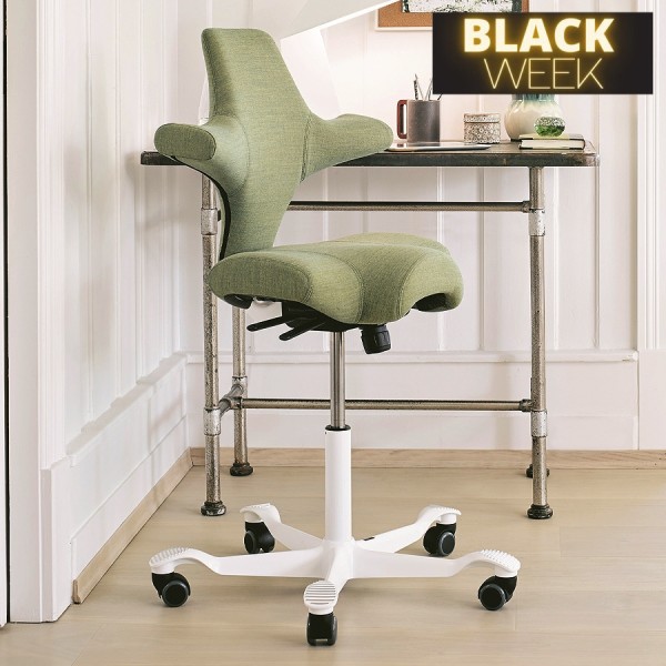 BLACK WEEK: HAG Capisco 8106 Stoff Remix 0933 grün - Gestell weiß