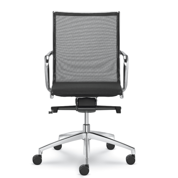 LD Seating PLUTO Chefsessel Bürostuhl mit niedriger Rückenlehne Netz schwarz oder weiß