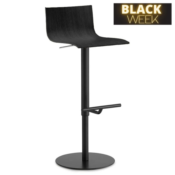 lapalma THIN Barhocker | Gestell schwarz | Sitzfläche schwarz gebeizt günstig online kaufen