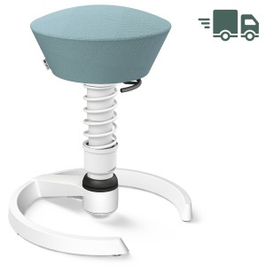 Aeris Swopper Select Wolle pastellblau - Gleiter - Gestell weiß - Standardfeder Aeris Swopper Select Wolle pastellblau - Gleiter - Gestell weiß - Standardfeder