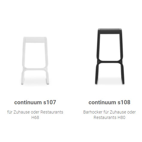 lapalma CONTINUUM Barhocker weiß