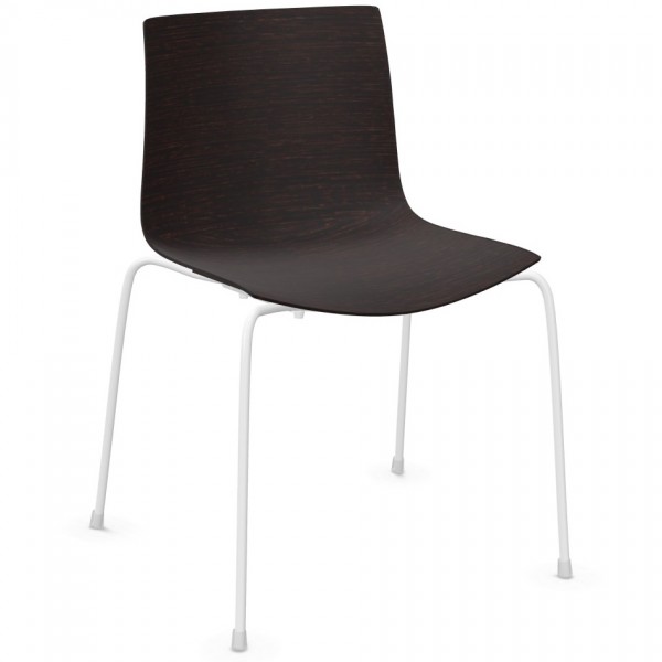 Arper Catifa 46 0351 Holz Wenge gebeizt Vierfuss weiß
