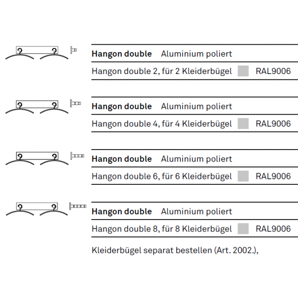 Cascando HANGON DOUBLE - Wandgarderobe