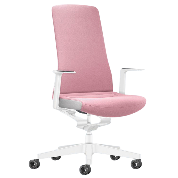 Interstuhl PURE INTERIOR Edition Bürostuhl mit Polsterrücken - Variante rosa