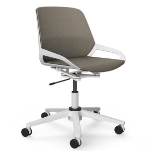 Aeris Numo Task weiß - Fußkreuz mit Rollen - Sitz- u. Rückenpolster Cura hellbeige Aeris Numo Task weiß - Fußkreuz mit Rollen - Sitz- u. Rückenpolster Cura hellbeige