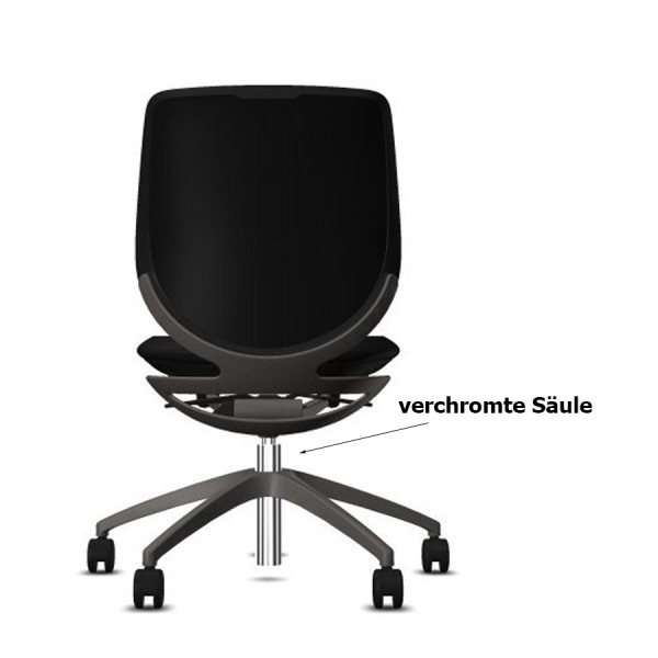 Giroflex 313 Drehstuhl mit Netzrückenlehne - verchromte Säule