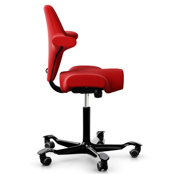 HAG CAPISCO 8106 Stoff Xtreme rot mit Gestell schwarz - Seitenansicht