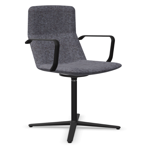 LD Seating FLEXI Konferenzstuhl F25-N1 Gestell in schwarz