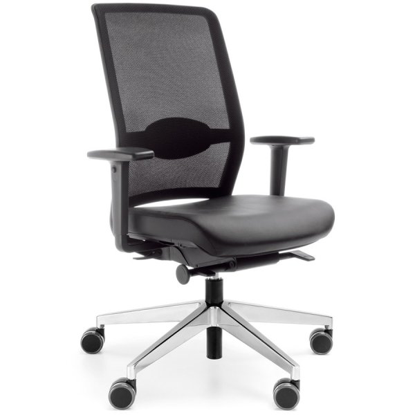 Profim Veris Net 101 SFL Bürodrehstuhl | Stoff Next | Netzrücken | Konfigurator Profim Veris Net Netzrücken schwarz - Sitzbezug Next NX-16 schwarz - Alufußkreuz poliert - Front