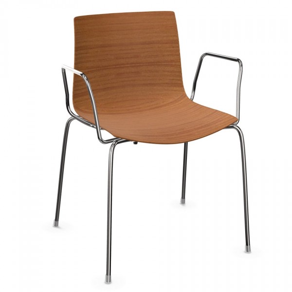 Arper CATIFA 46 0351 Eiche mit Gestell Stahl verchromt