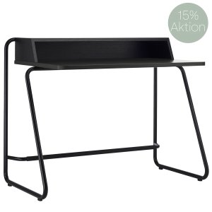 THONET Stahlrohr Schreibtisch S 1200 schwarz Esche offenporig - Gestell schwarz THONET Stahlrohr Schreibtisch S 1200 schwarz Esche offenporig - Gestell schwarz