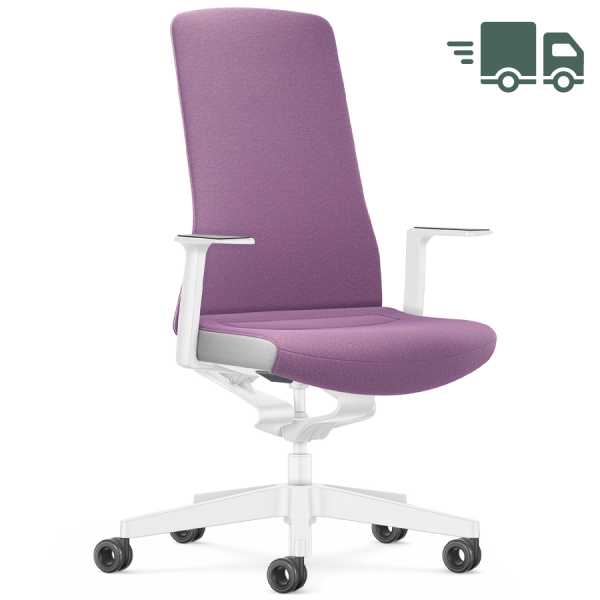 Interstuhl PURE INTERIOR Edition Bürostuhl mit Polsterrücken - Variante lila
