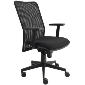 Bürodrehstuhl BEST Netzrücken schwarz mit Armlehnen Bürodrehstuhl BEST Netzrücken schwarz mit Armlehnen