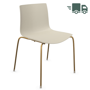 Arper Catifa 46 0251 einfarbig elfenbein - Gestell aus Messing Arper Catifa 46 0251 einfarbig elfenbein - Gestell aus Messing